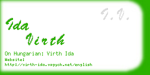 ida virth business card